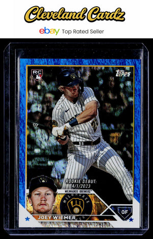 2023 Topps Update #US316 Joey Wiemer Blue Foil #/999 RC