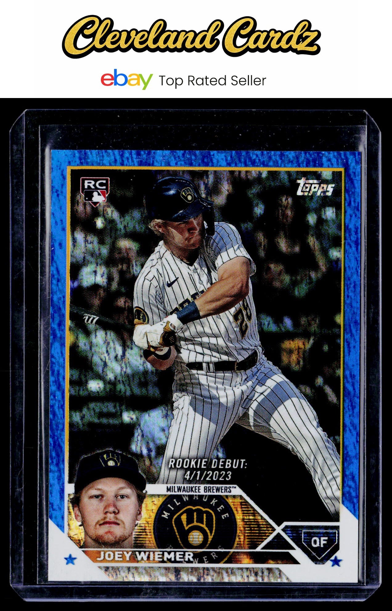 2023 Topps Update #US316 Joey Wiemer Blue Foil #/999 RC