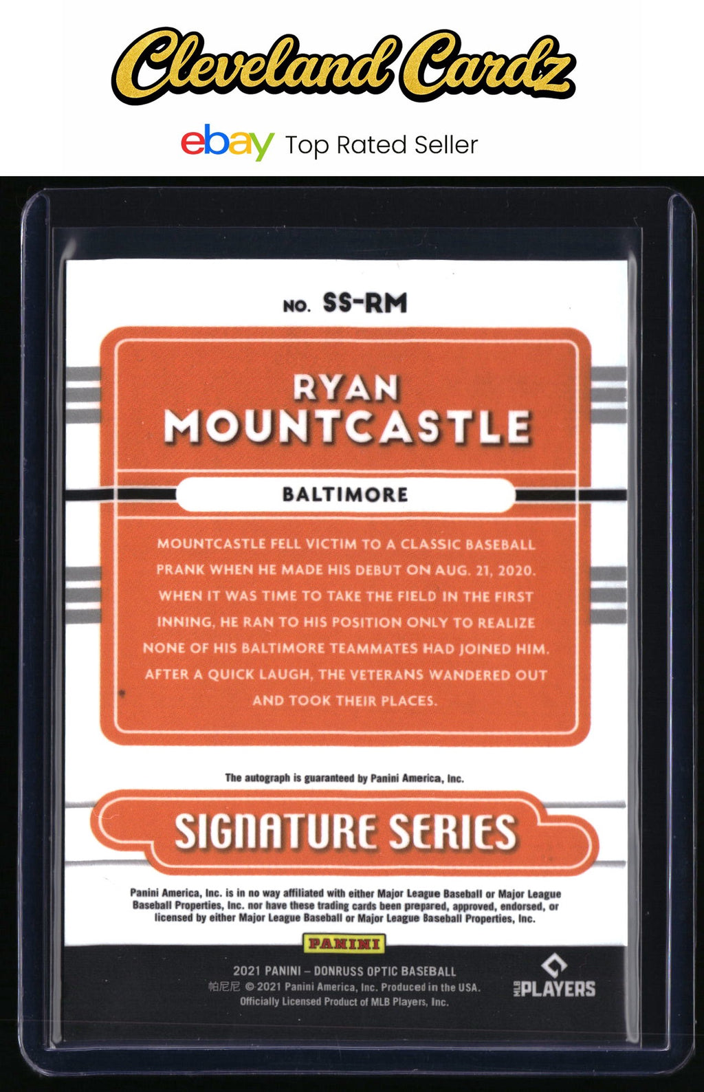 2021 Donruss Optic #SS-RM Ryan Mountcastle Signature Series