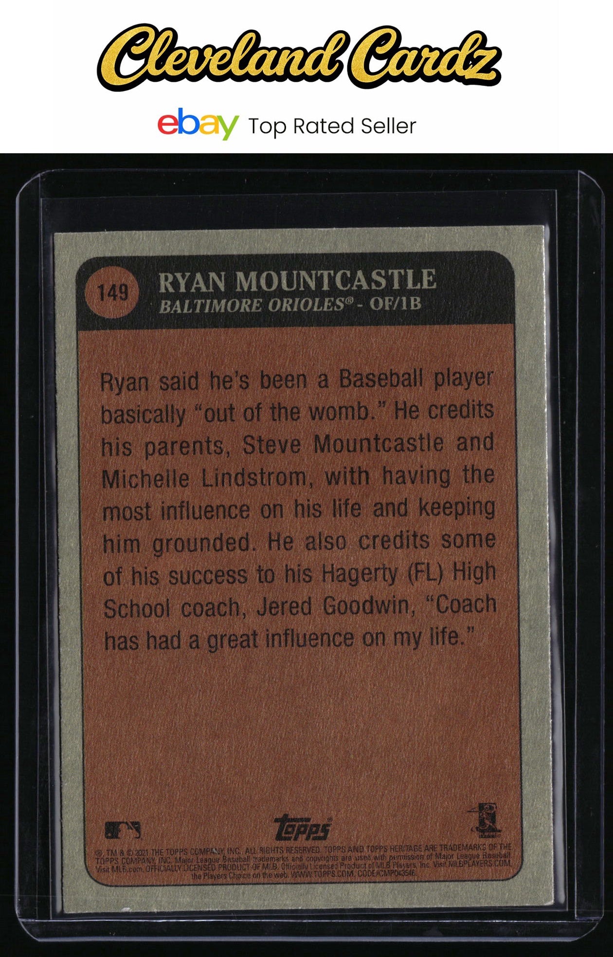 2021 Topps Heritage #149 Ryan Mountcastle RC