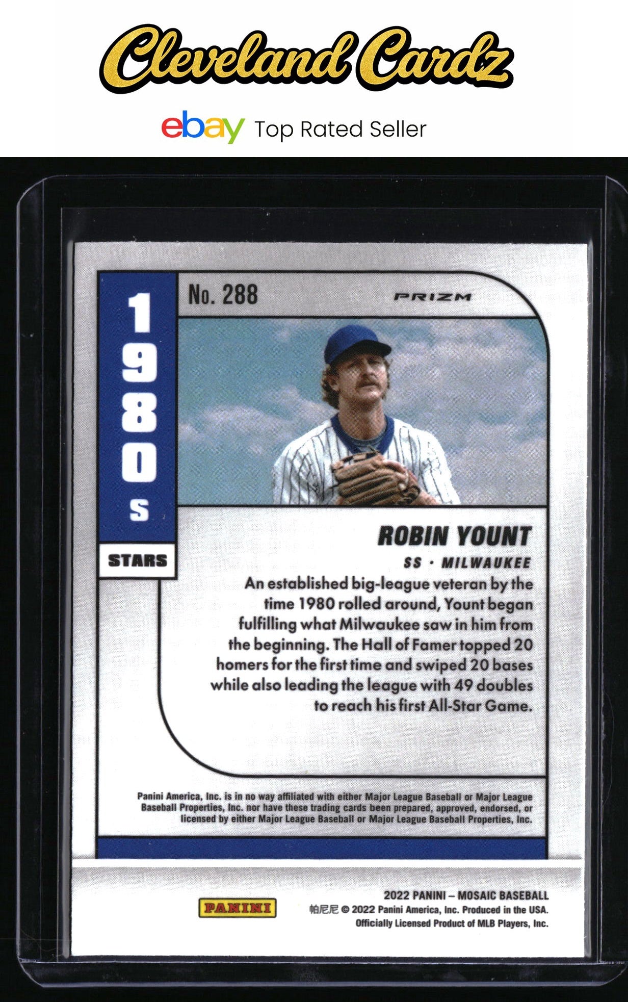 2022 Panini Mosaic #288 Robin Yount Pink Camo Mosaic