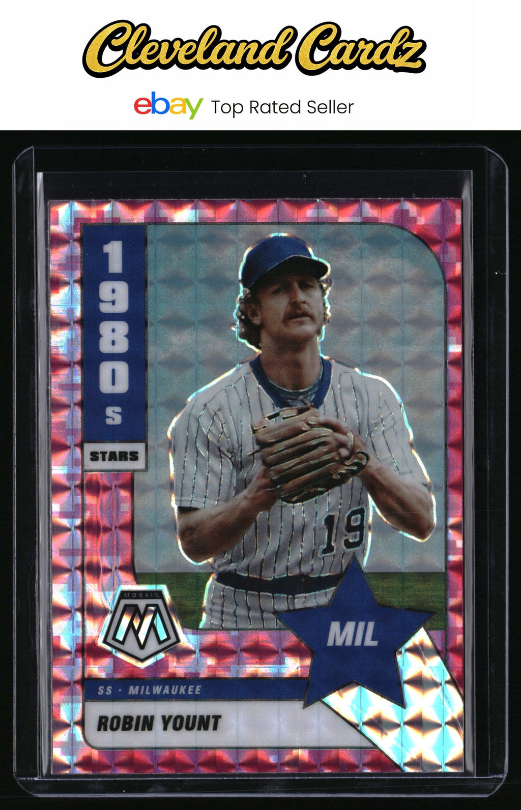 2022 Panini Mosaic #288 Robin Yount Pink Camo Mosaic