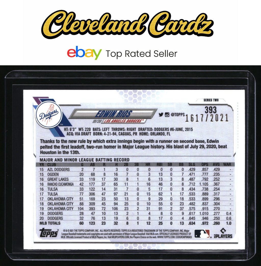 2021 Topps #393 Edwin Rios Gold #/2021