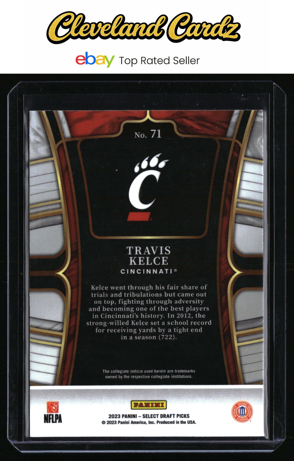 2023 Panini Select Draft Picks #71 Travis Kelce Blue
