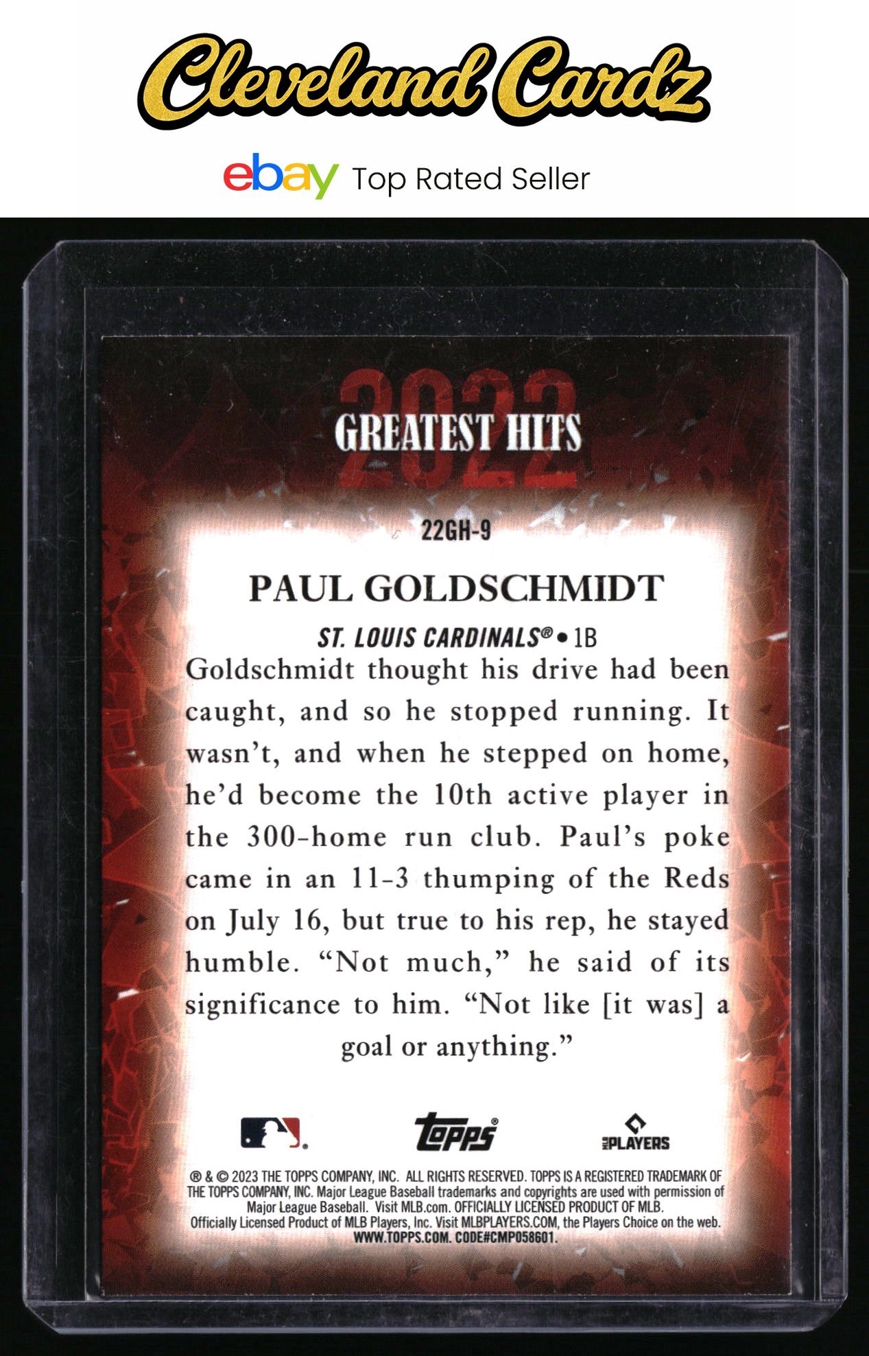 2023 Topps #22GH-9 Paul Goldschmidt 2022 Greatest Hits