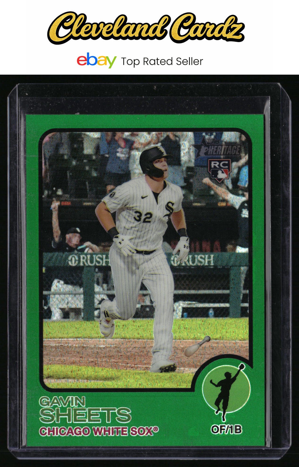 2022 Topps Heritage #181 Gavin Sheets Chrome Green Refractor #/273