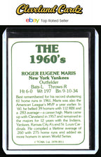 1987 TCMA Collectors Kits Reprints #1978-0011a Roger Maris : Black text on back