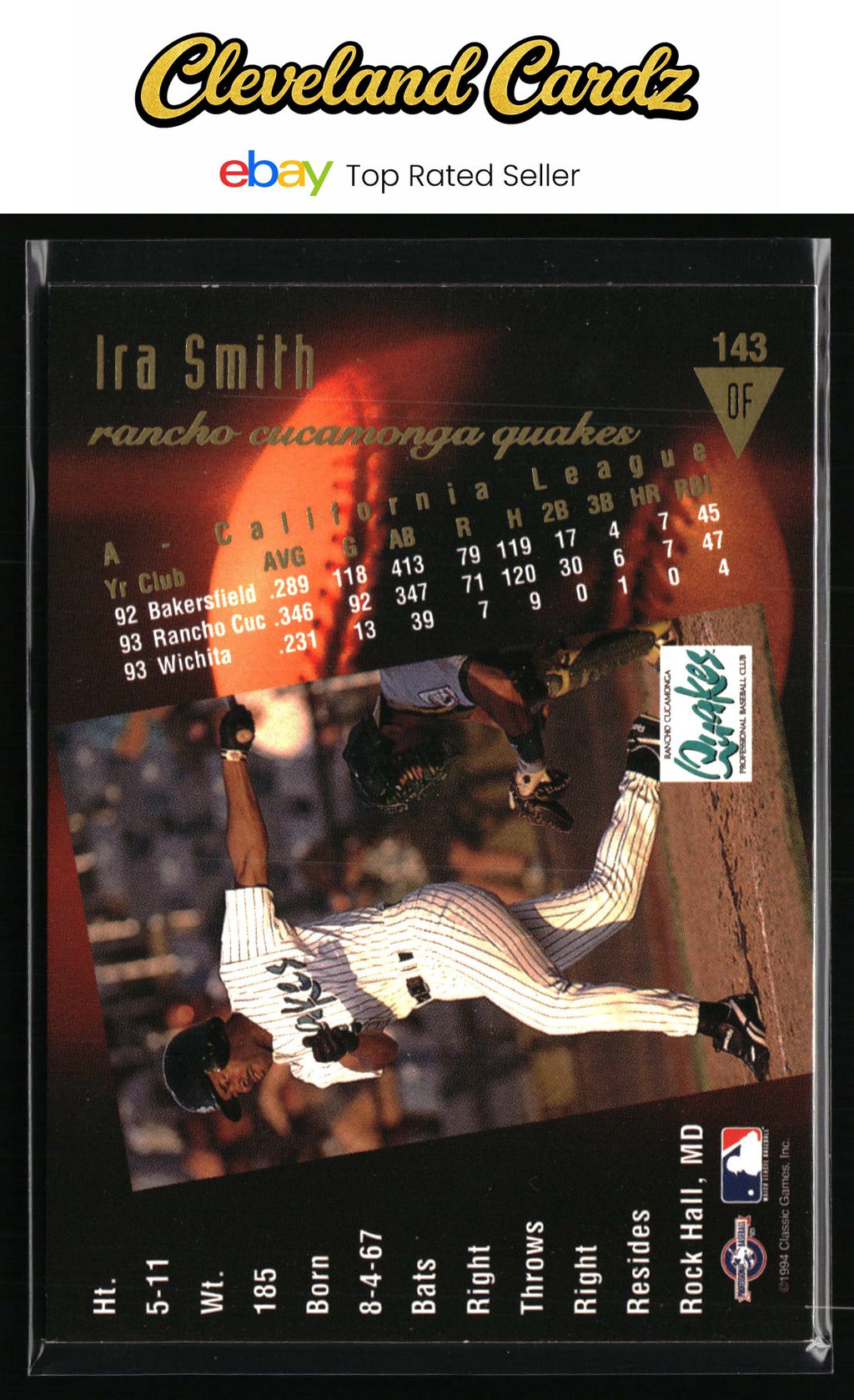 1994 Classic Best Gold #143 Ira Smith