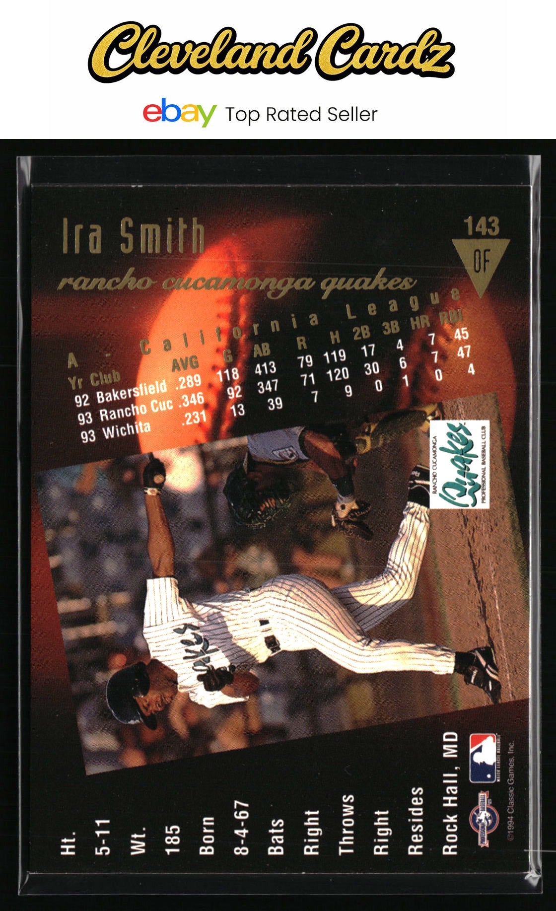 1994 Classic Best Gold #143 Ira Smith