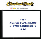 1987 Action Superstars #14 Ryne Sandberg