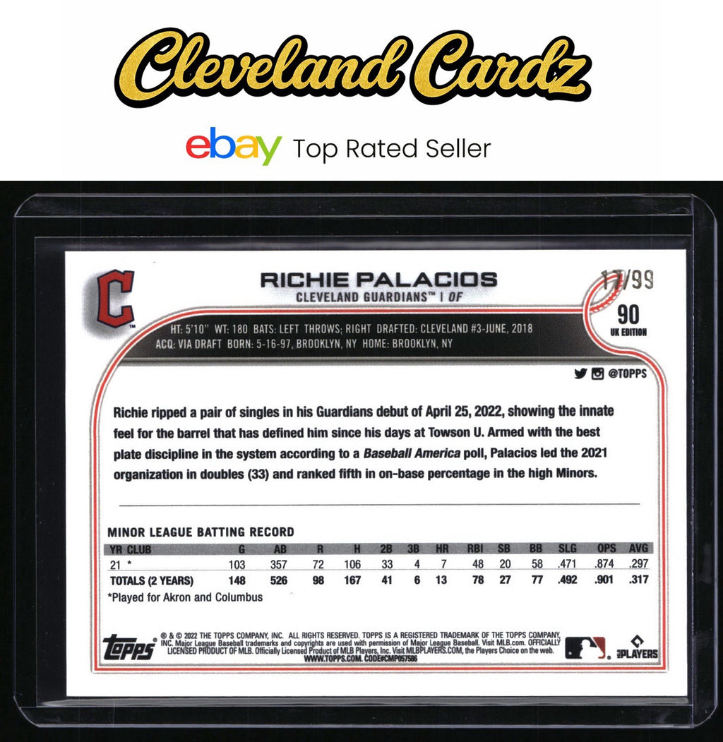 2022 Topps UK Edition #90 Richie Palacios Big Ben #/99 RC