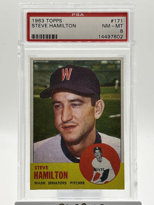 1963 Topps #171 Steve Hamilton PSA 8