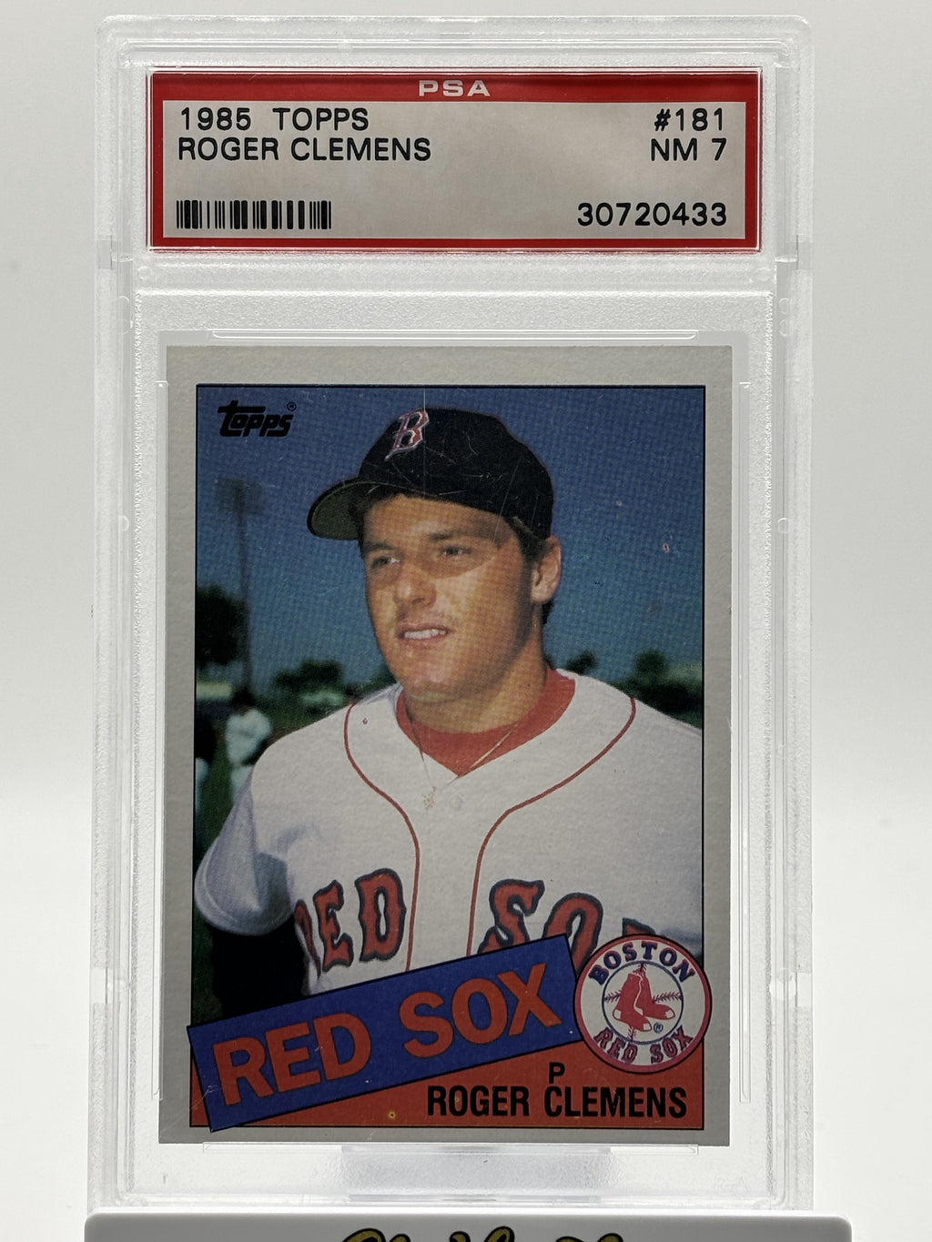 1985 Topps #181 Roger Clemens Rookie Card PSA 7
