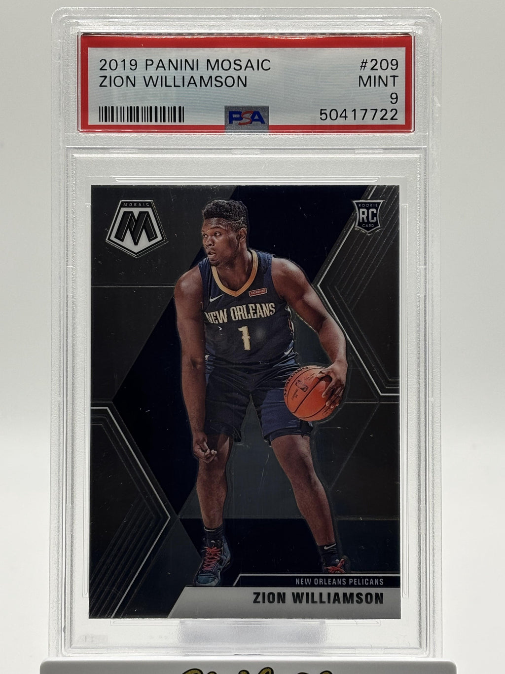 2019 Panini Mosaic #209 Zion Williamson RC PSA 9