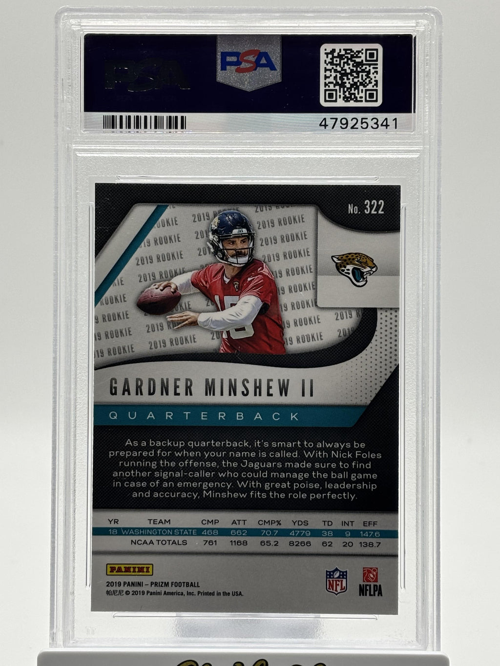 2019 Panini Prizm #322 Gardner Minshew II RCPSA 9