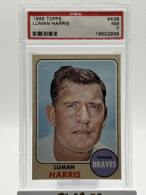 1968 Topps #439 Luman Harris PSA 7
