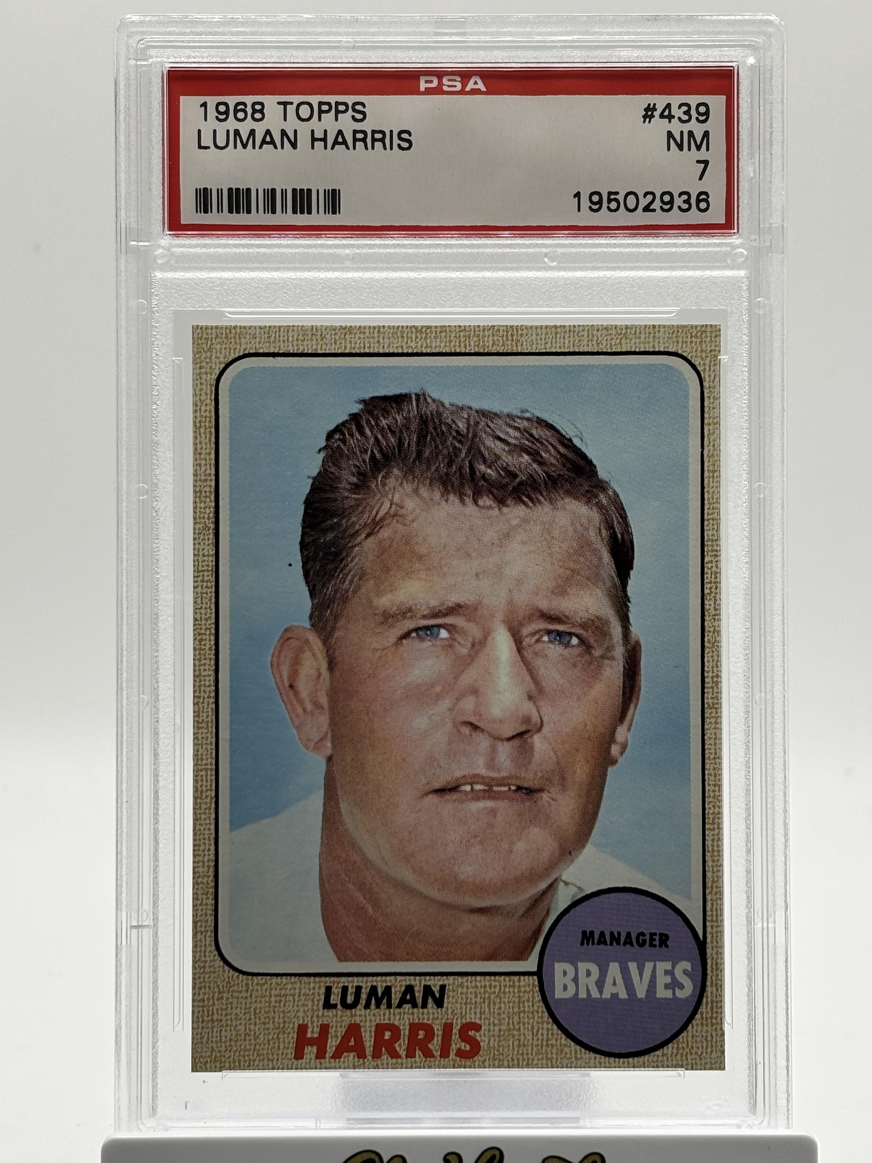 1968 Topps #439 Luman Harris PSA 7