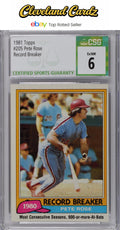 1981 Topps #205 Pete Rose CGC 6