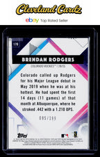 2020 Topps Fire #178 Brendan Rodgers Green #/199