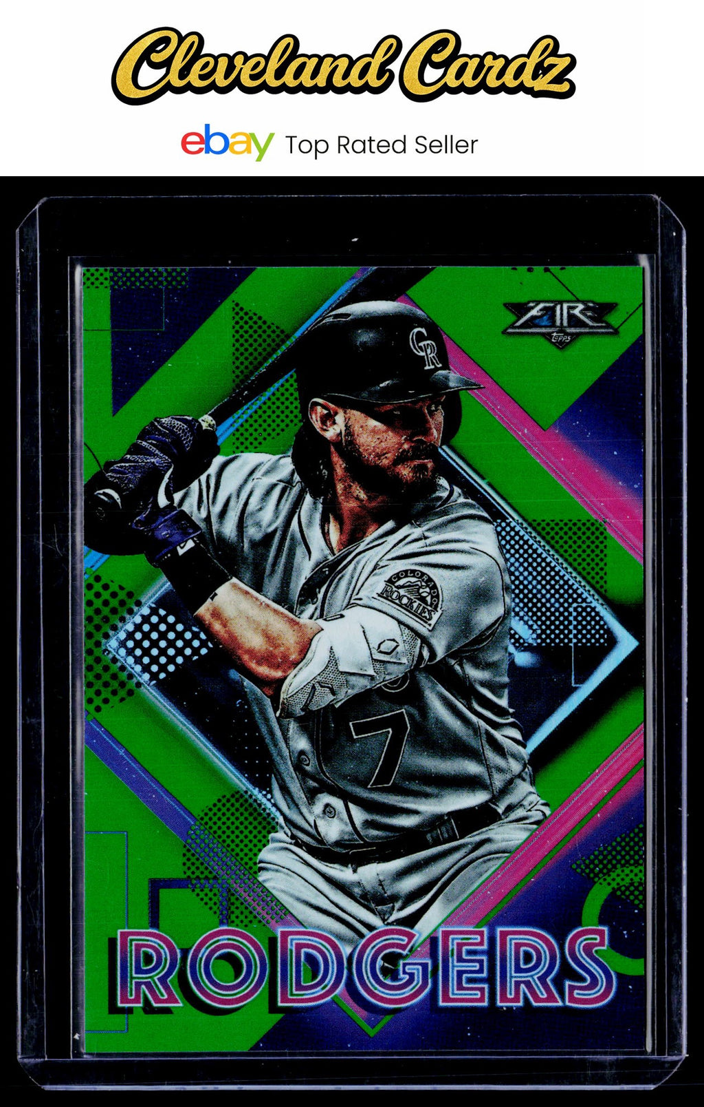 2020 Topps Fire #178 Brendan Rodgers Green #/199