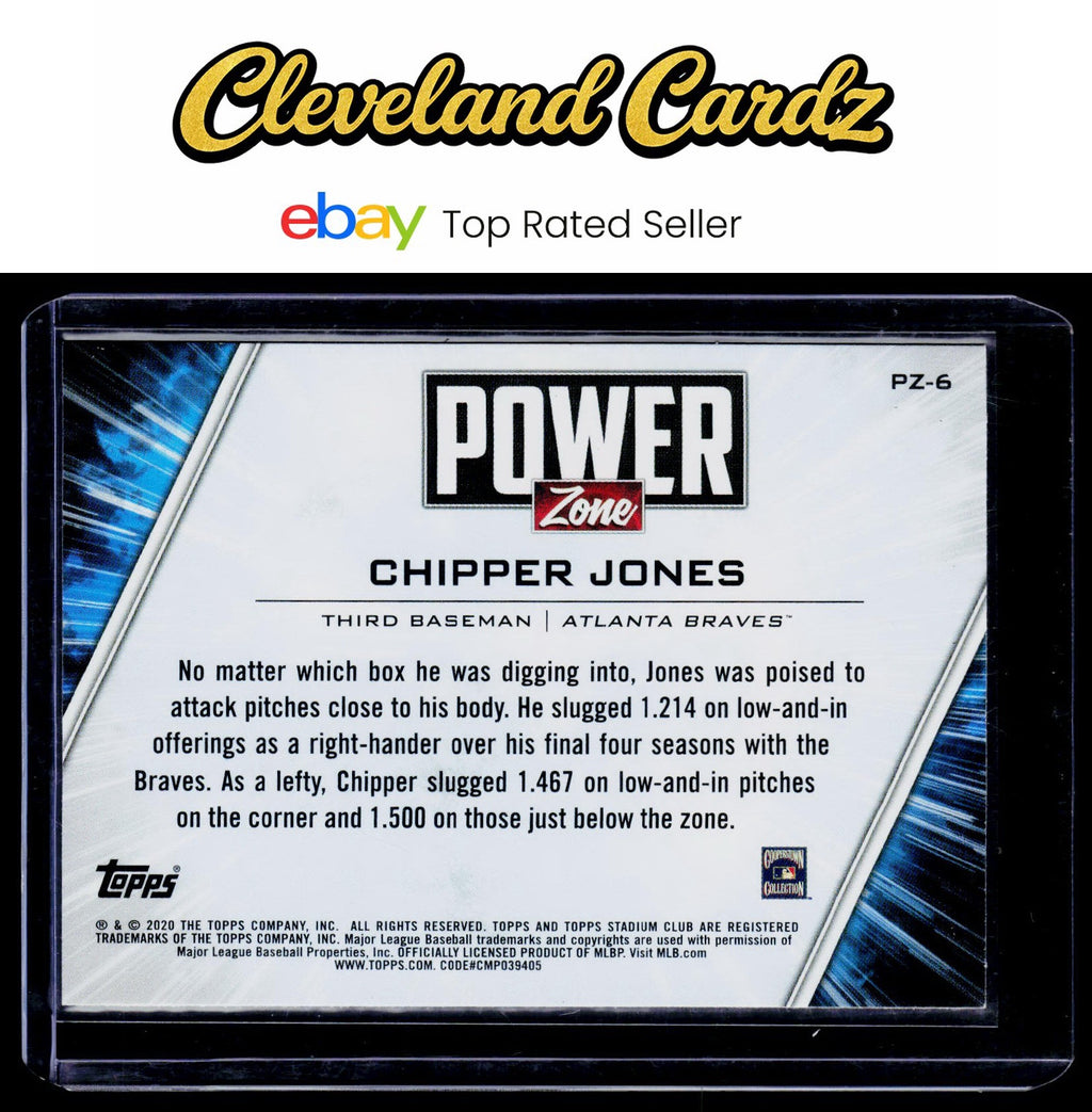 2020 Stadium Club #PZ-6 Chipper Jones Power Zone