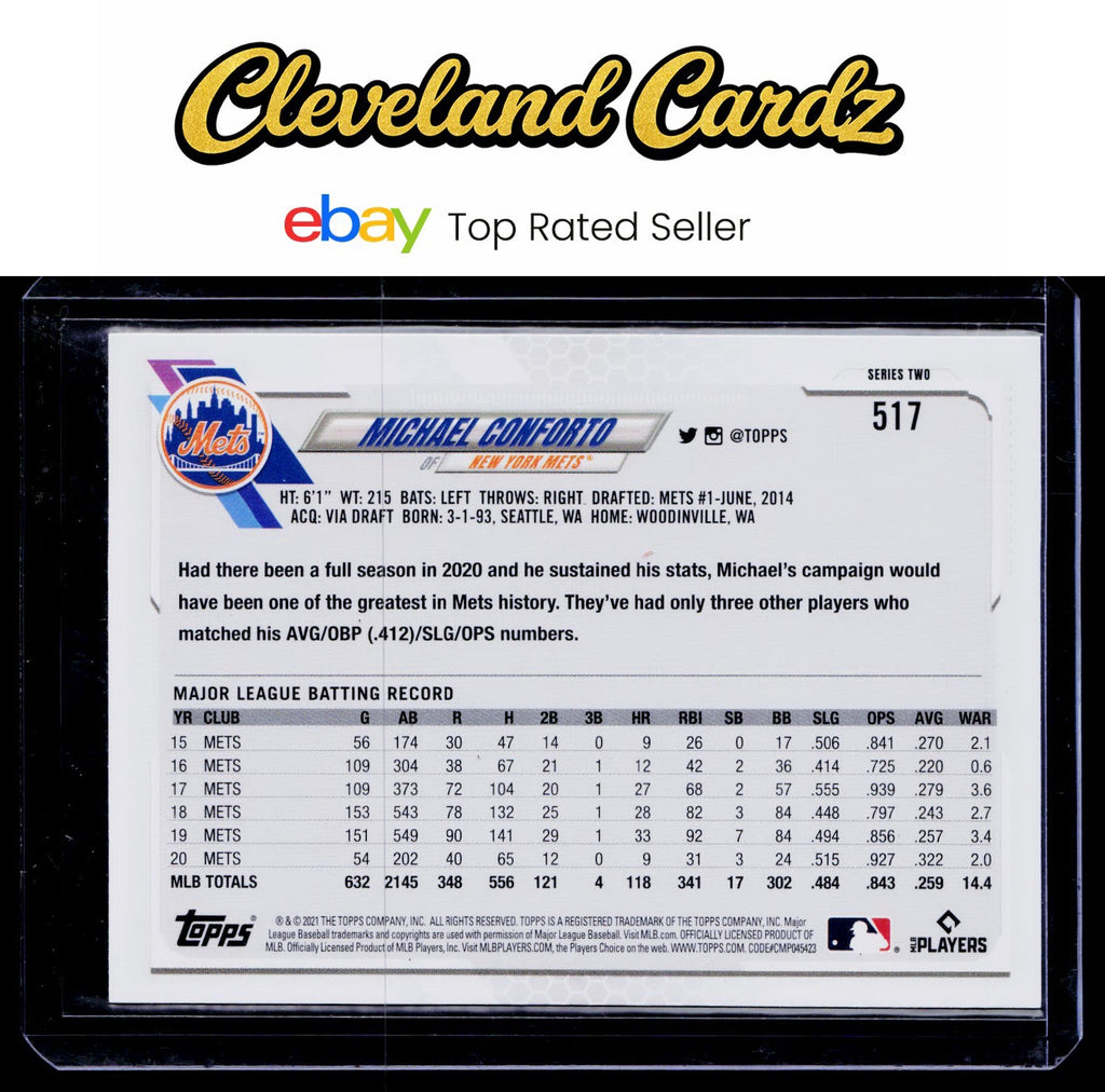 2021 Topps #517 Michael Conforto Royal Blue