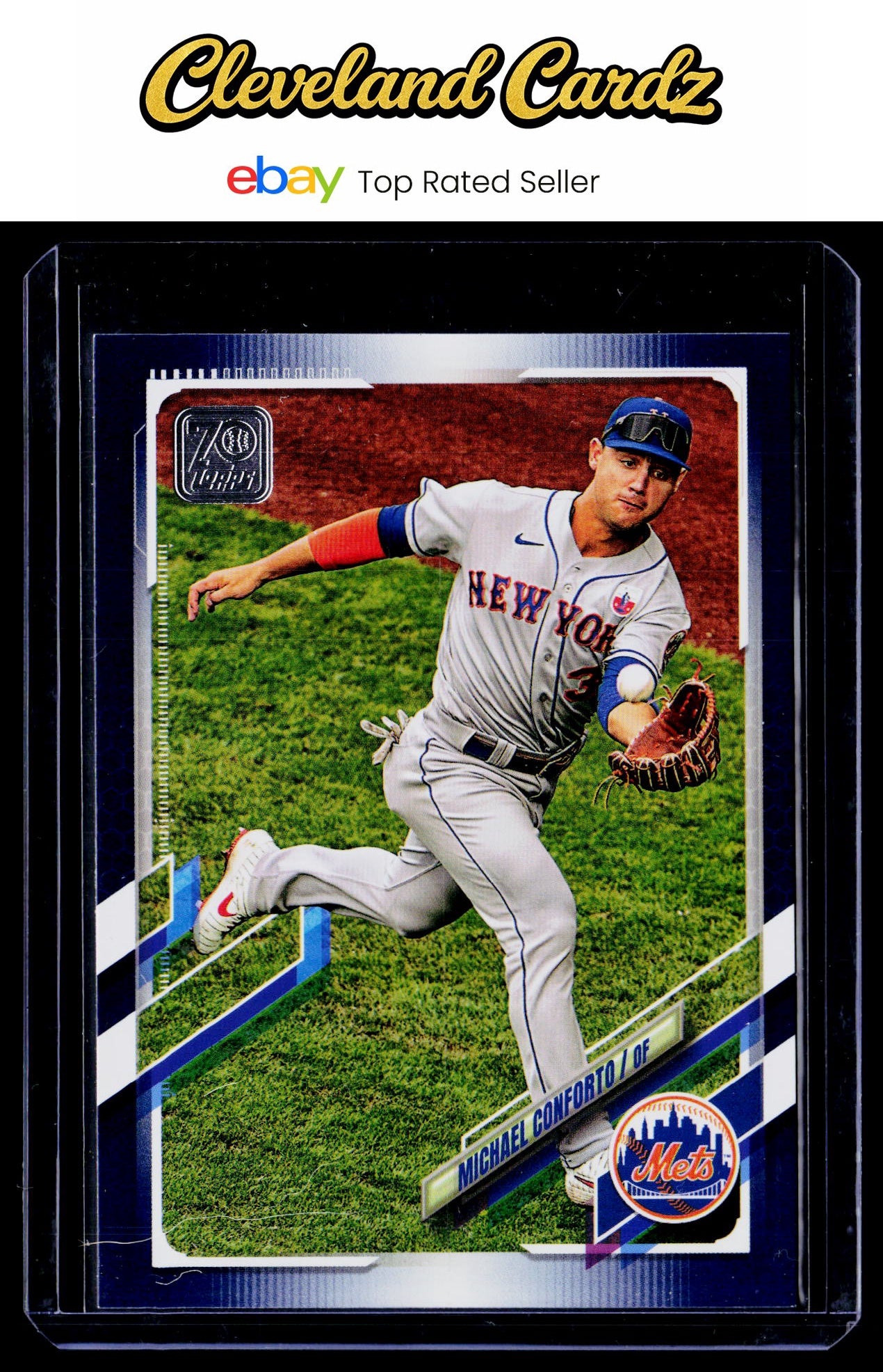 2021 Topps #517 Michael Conforto Royal Blue