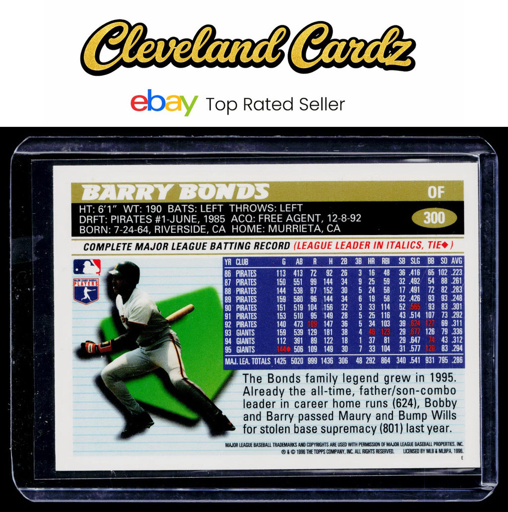 1996 Topps #300 Barry Bonds