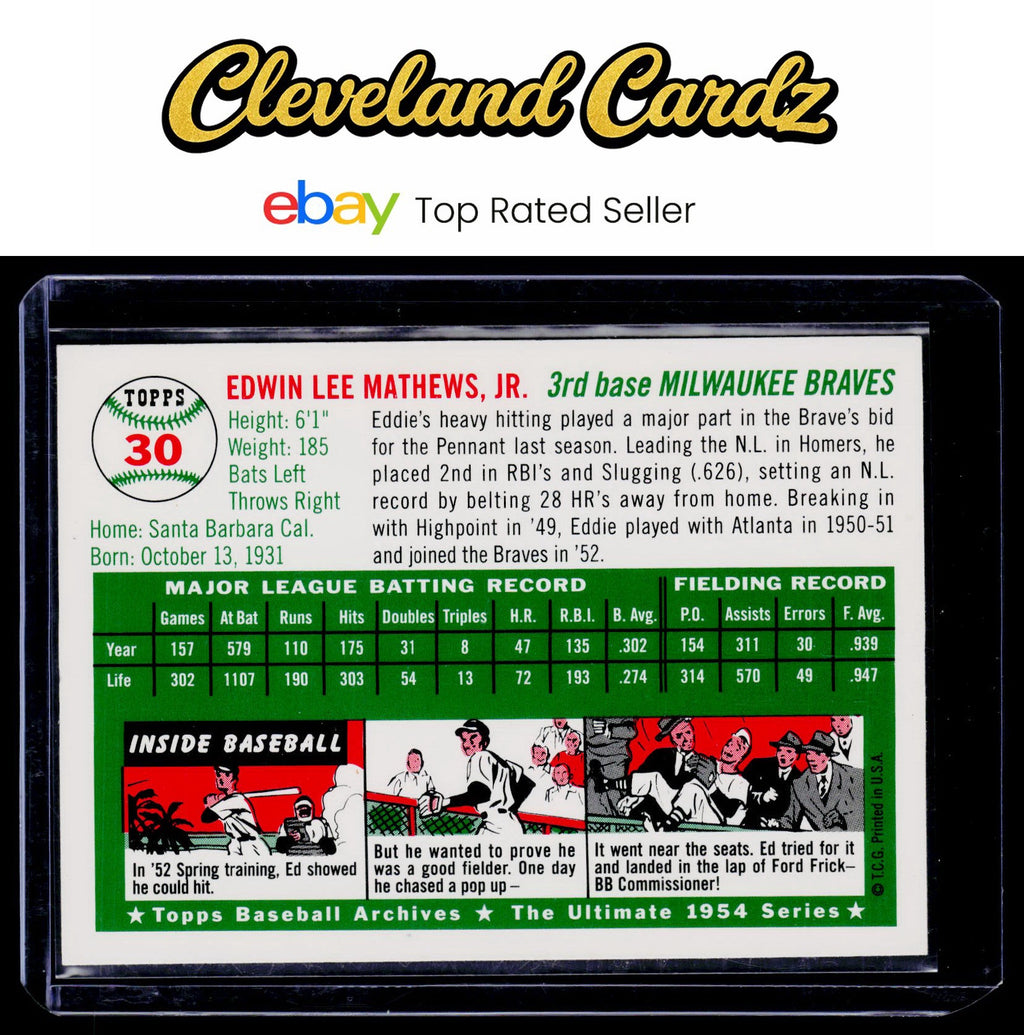 1994 Topps Archives 1954 #30 Ed Mathews