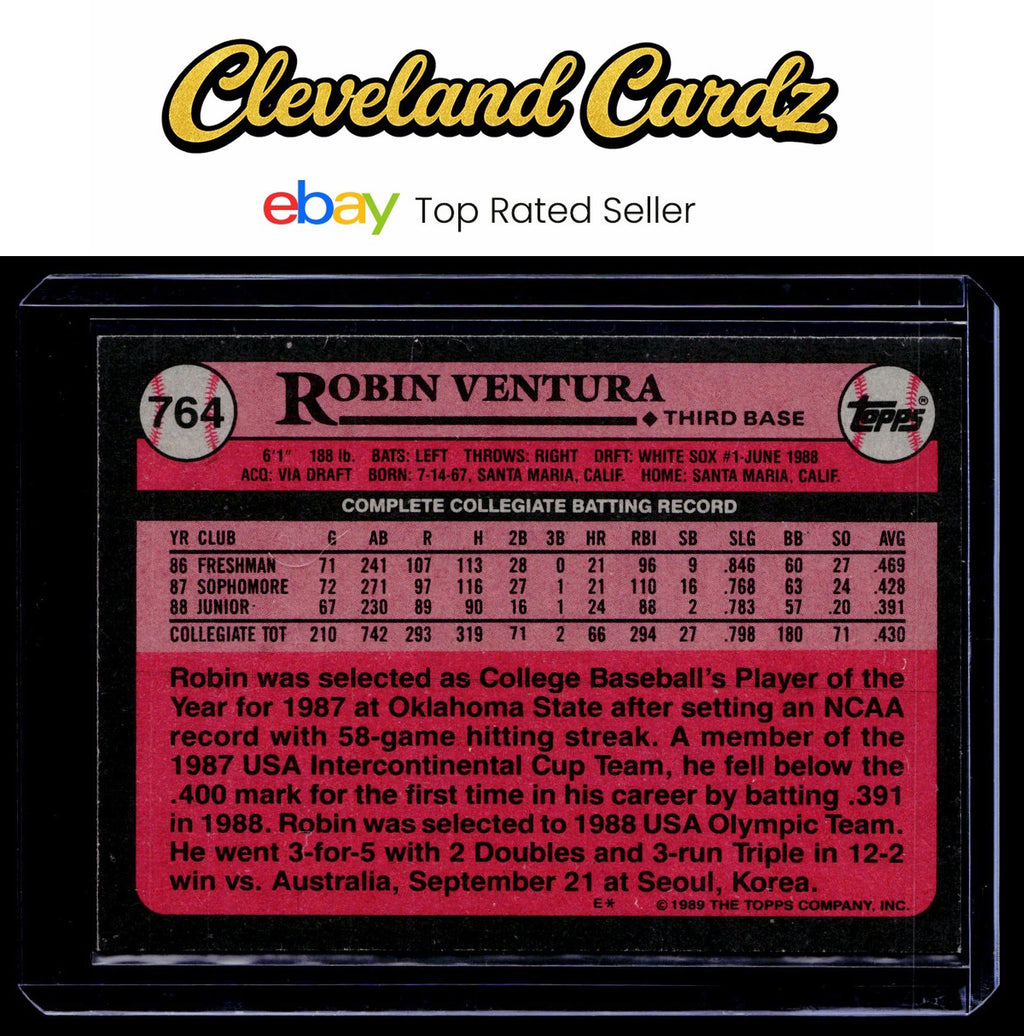 1989 Topps #764 Robin Ventura RC