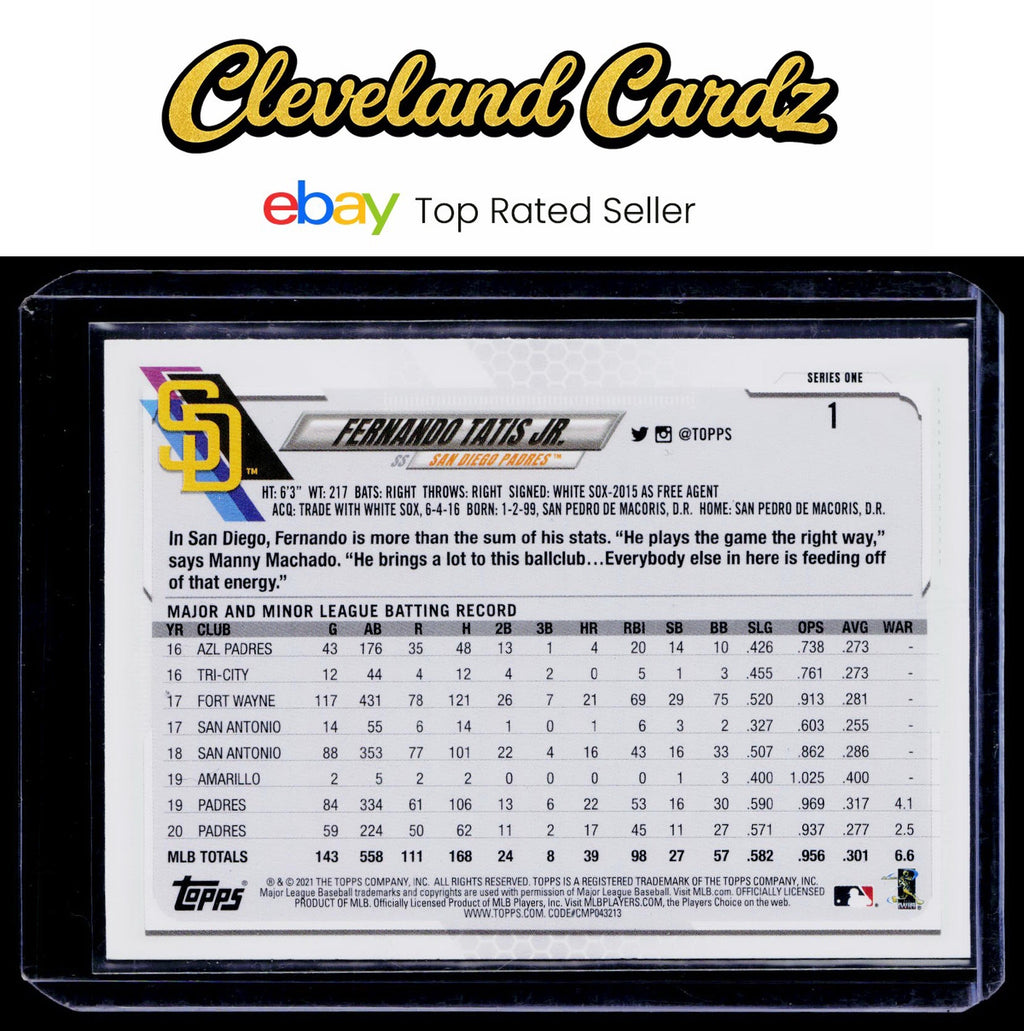 2021 Topps #1 Fernando Tatis Jr.