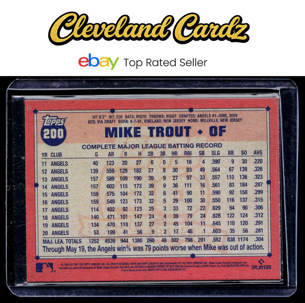 2021 Topps Archives #200 Mike Trout