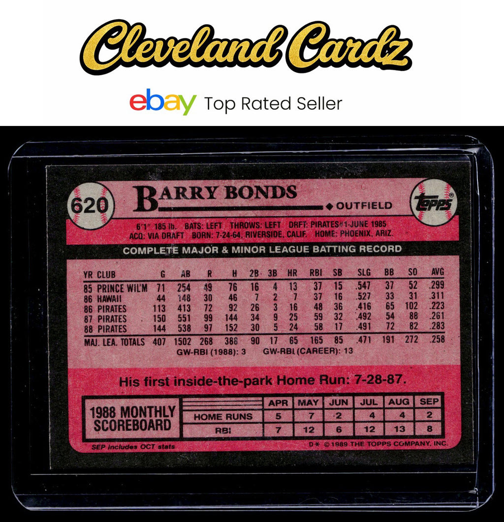 1989 Topps #620 Barry Bonds