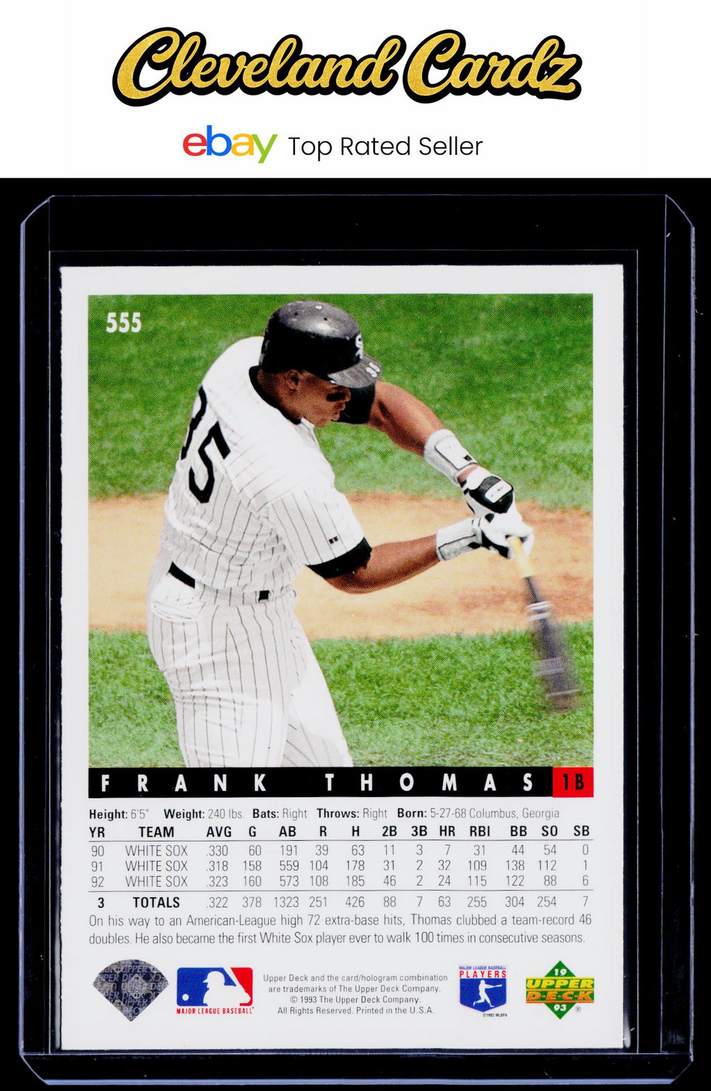 1993 Upper Deck #555 Frank Thomas
