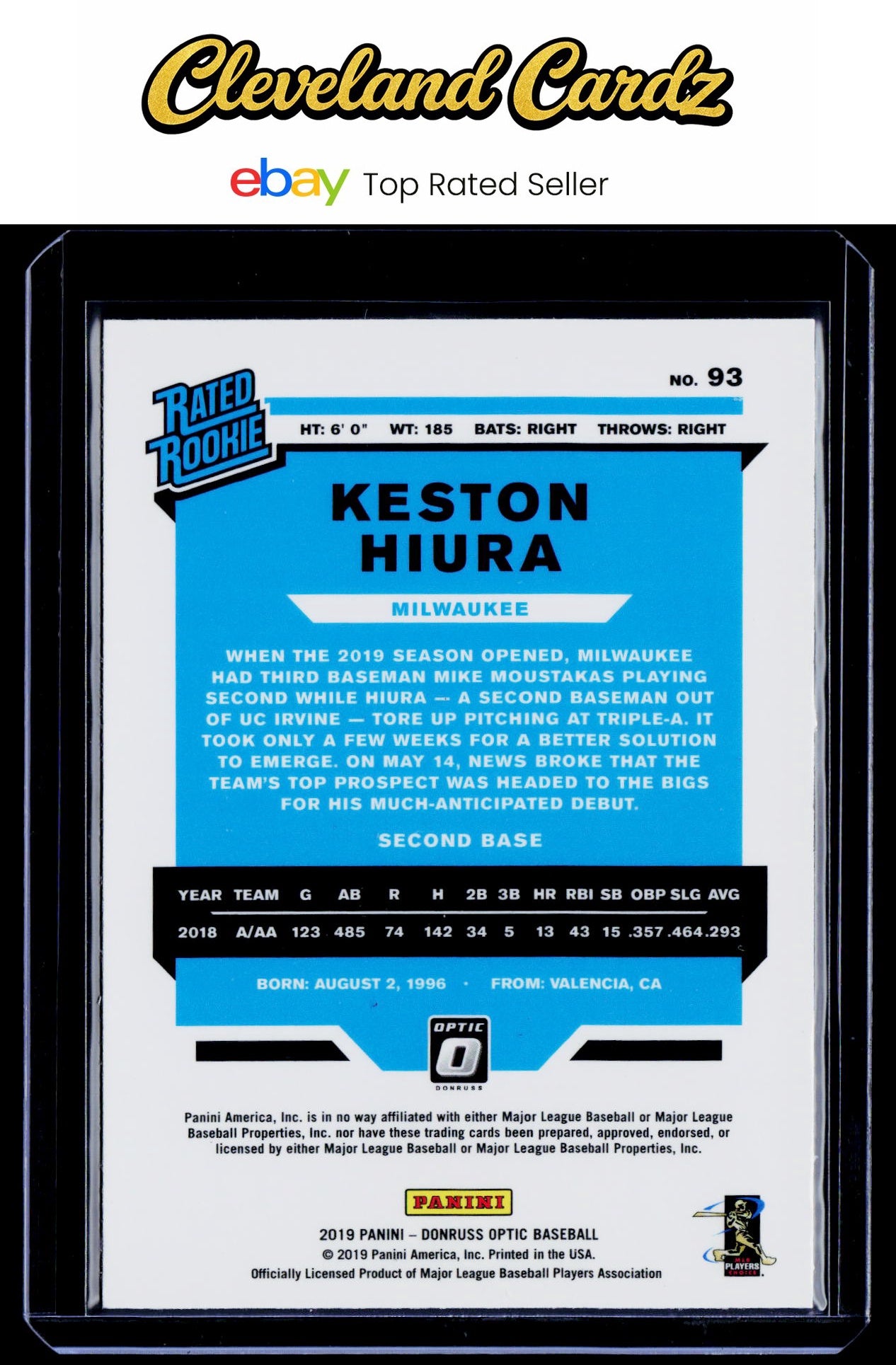 2019 Donruss Optic #93 Keston Hiura