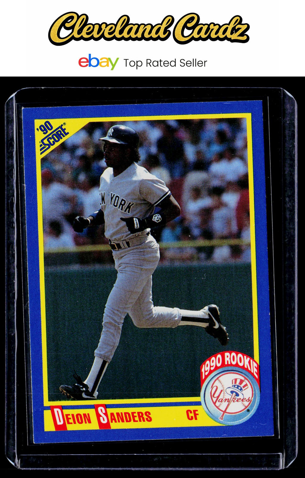1990 Score #586 Deion Sanders  Rookie Card