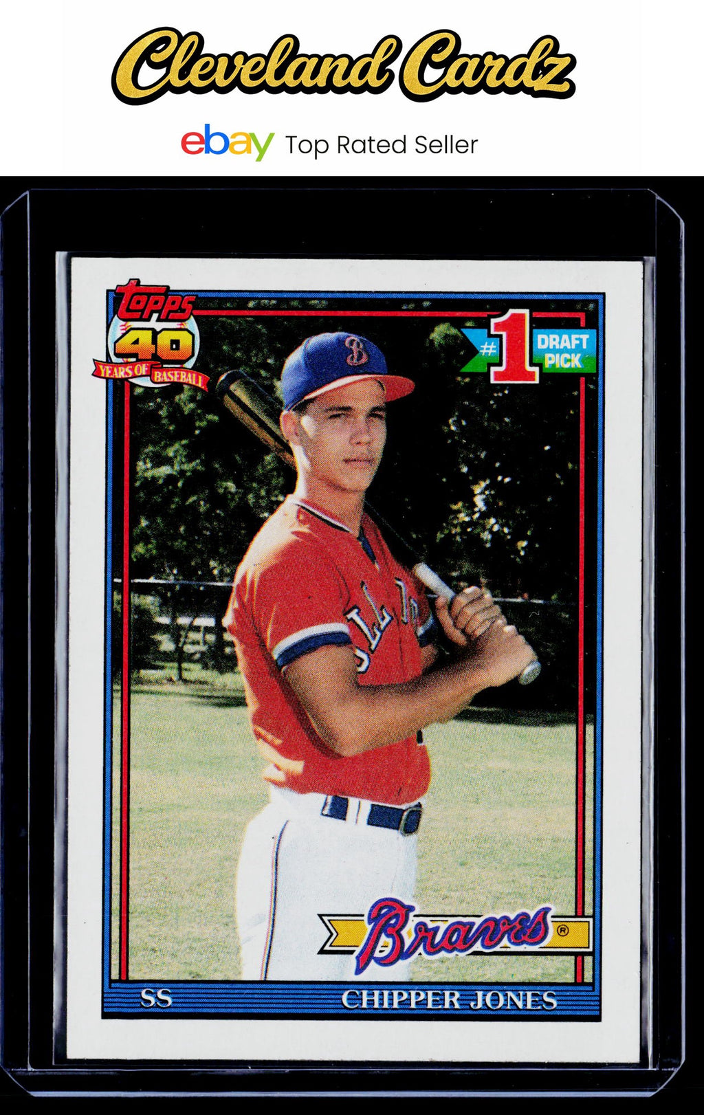 1991 Topps #333 Chipper Jones Rookie Card