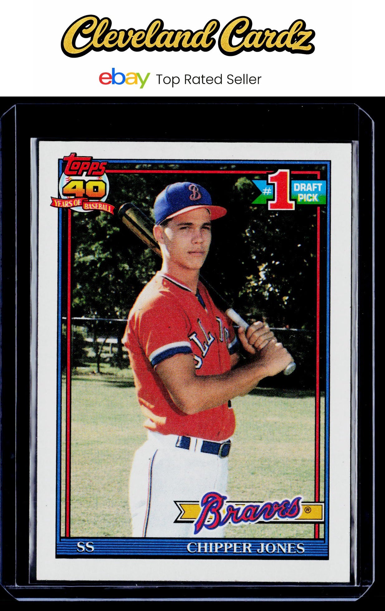 1991 Topps #333 Chipper Jones Rookie Card