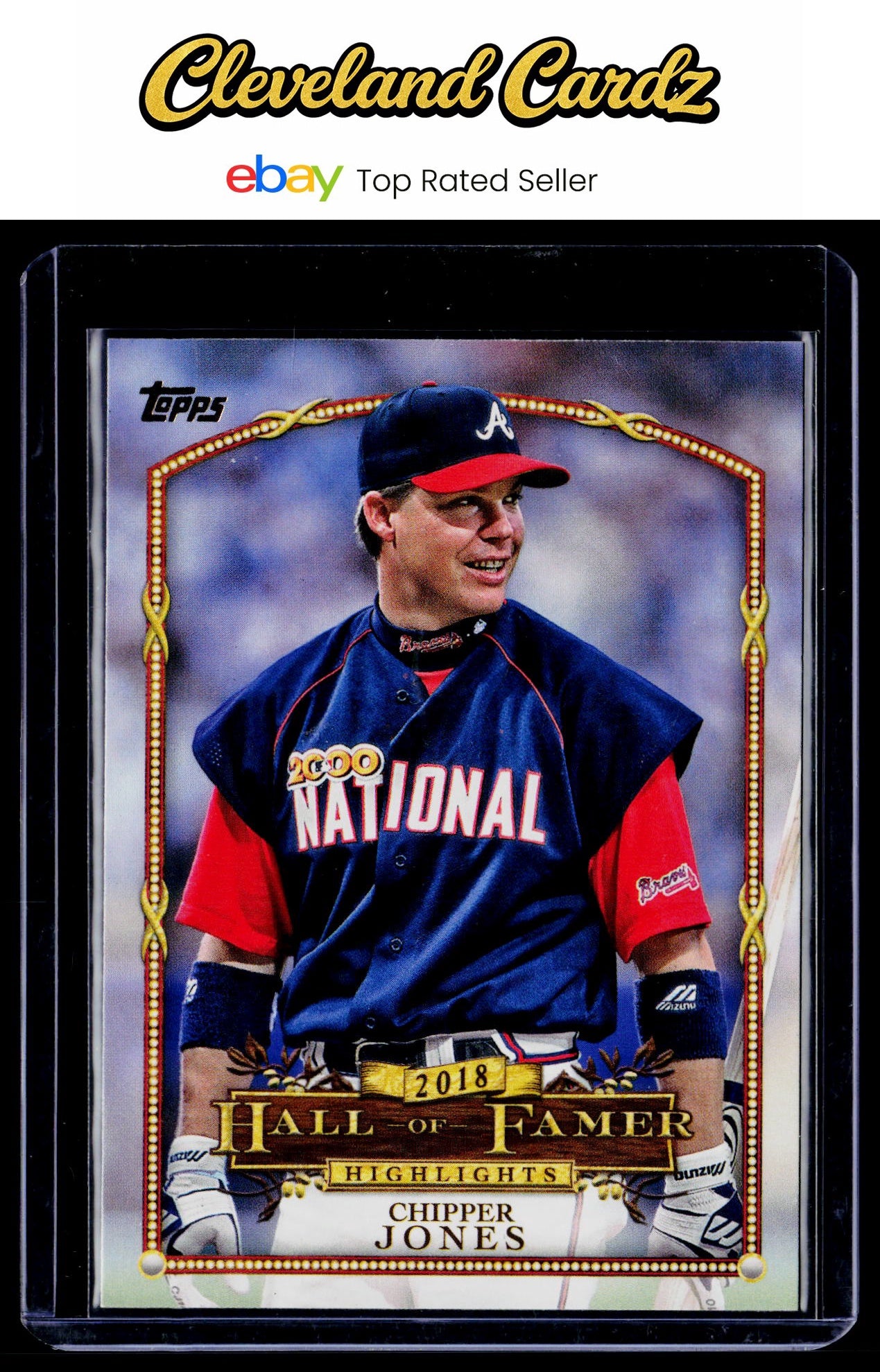 2018 Topps Update #HFH-5 Chipper Jones Hall of Famer Highlights