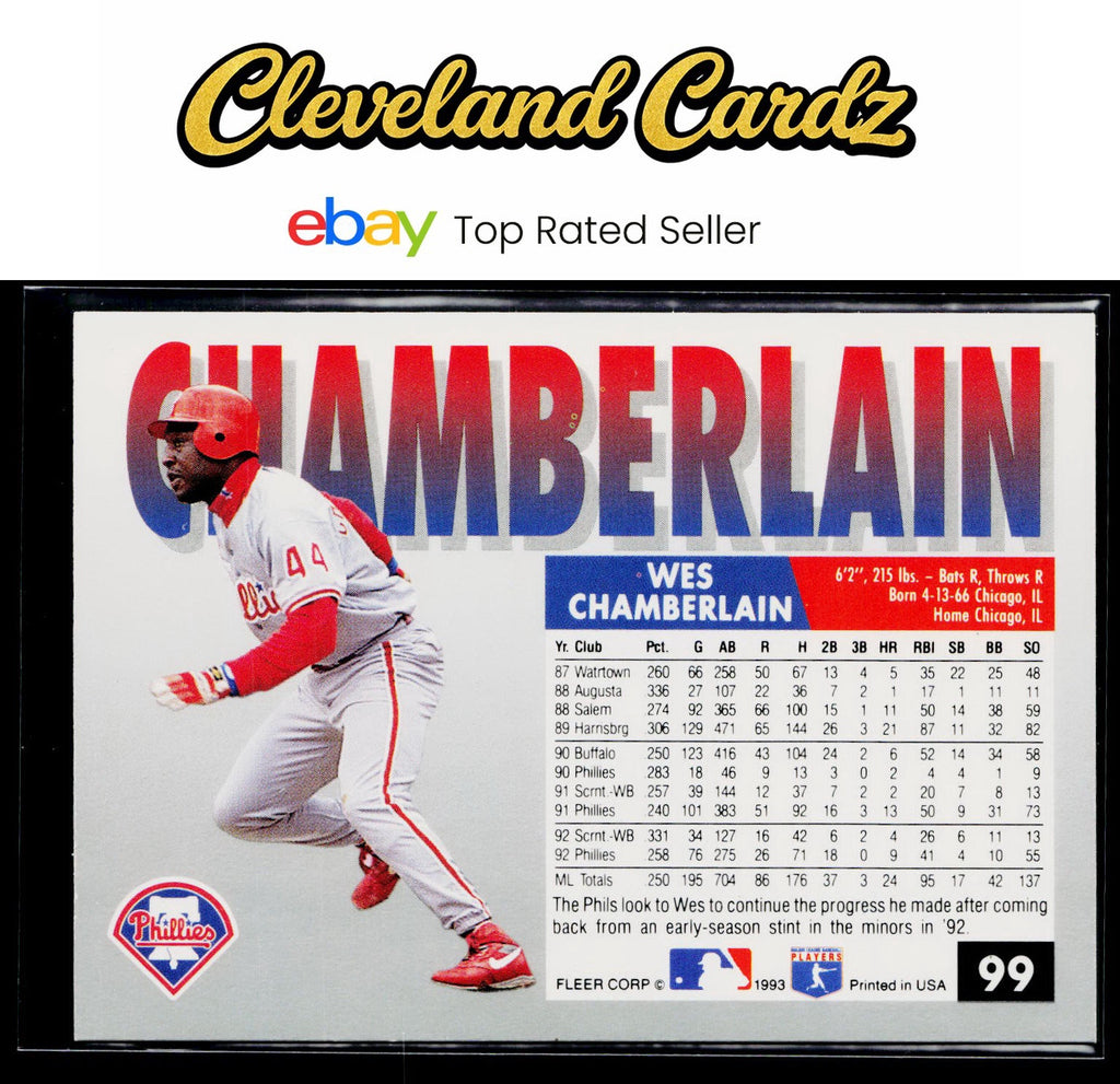 1993 Fleer #99 Wes Chamberlain