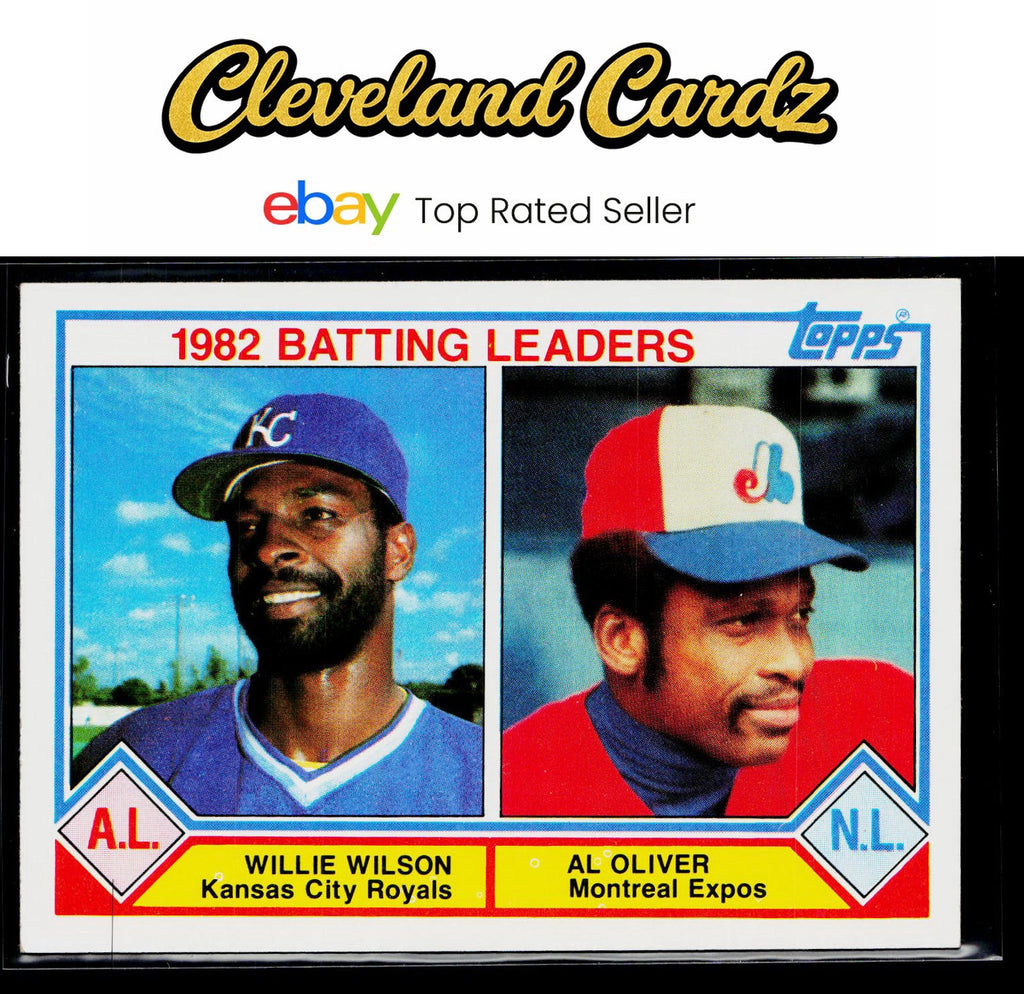 1983 Topps #701 1982 Batting Leaders (Willie Wilson / Al Oliver)