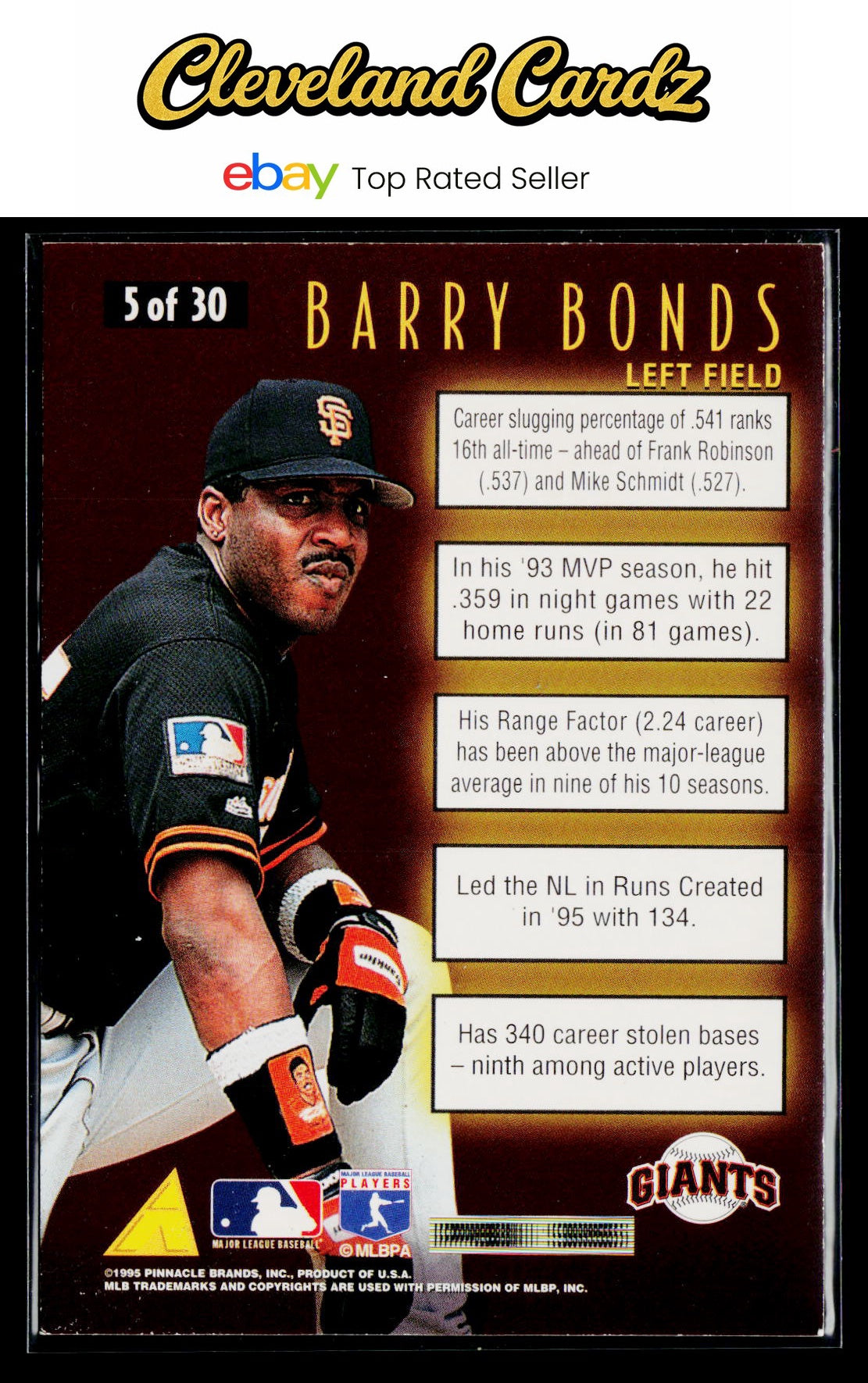 1996 Score #5 Barry Bonds Numbers Game