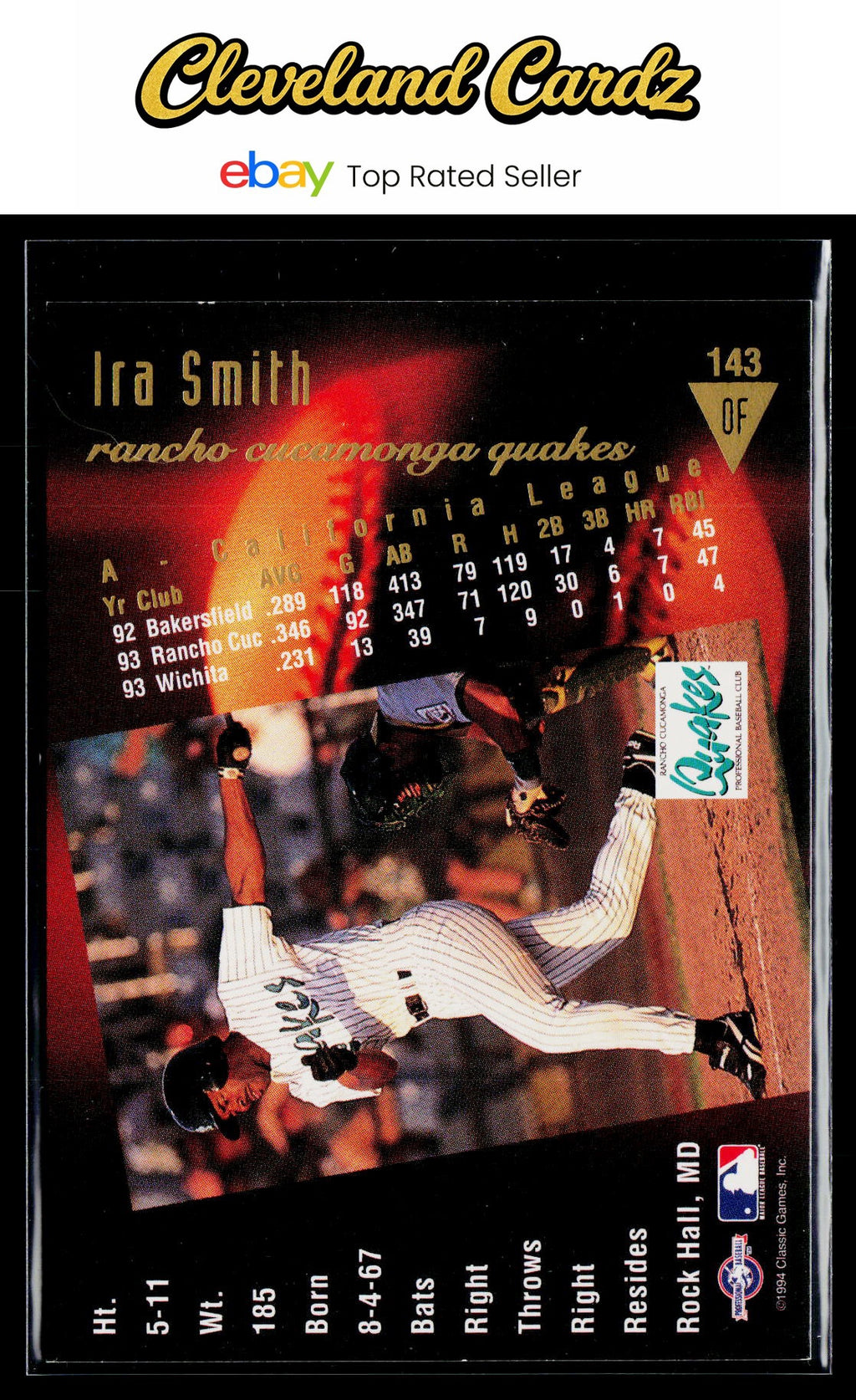 1994 Classic Best Gold #143 Ira Smith