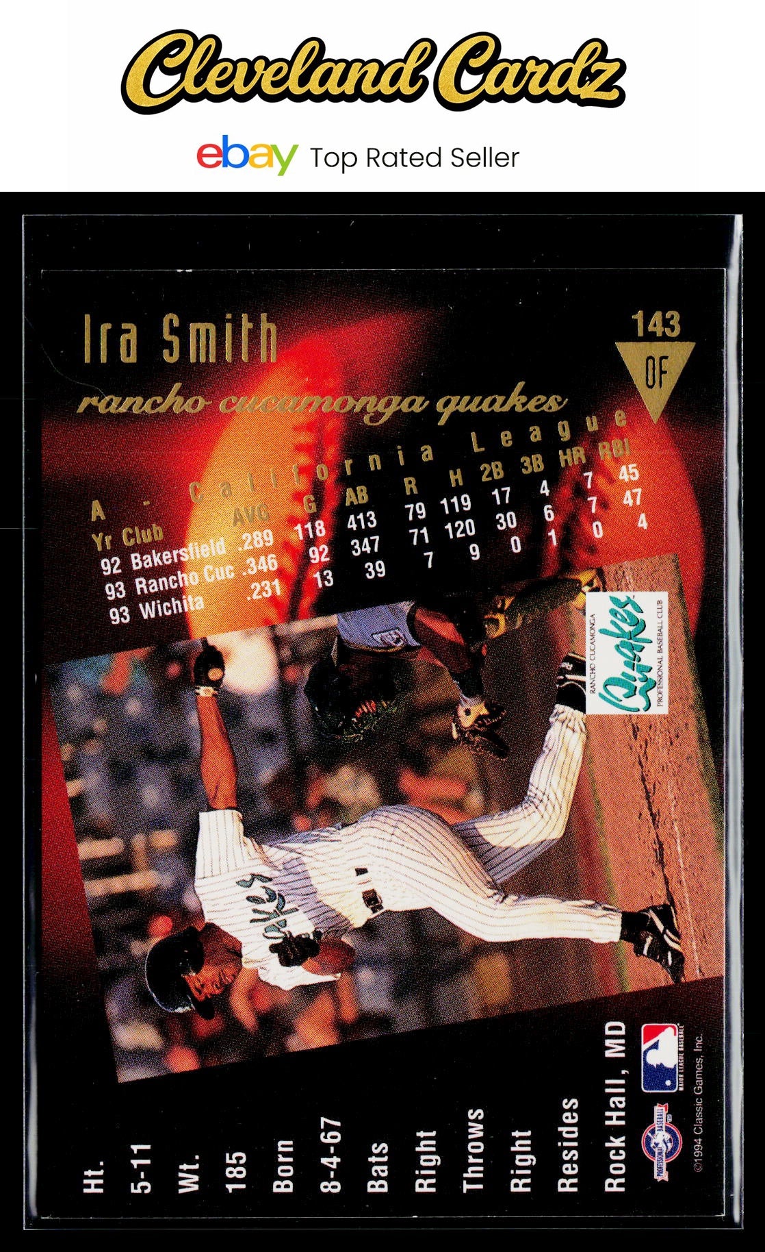 1994 Classic Best Gold #143 Ira Smith