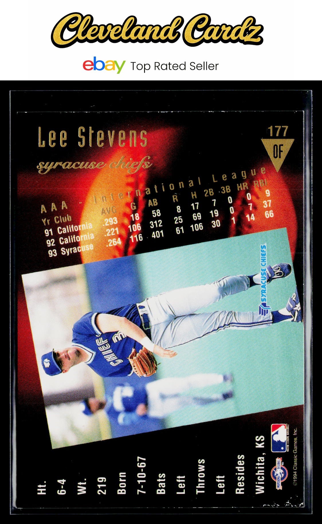 1994 Classic Best Gold #177 Lee Stevens