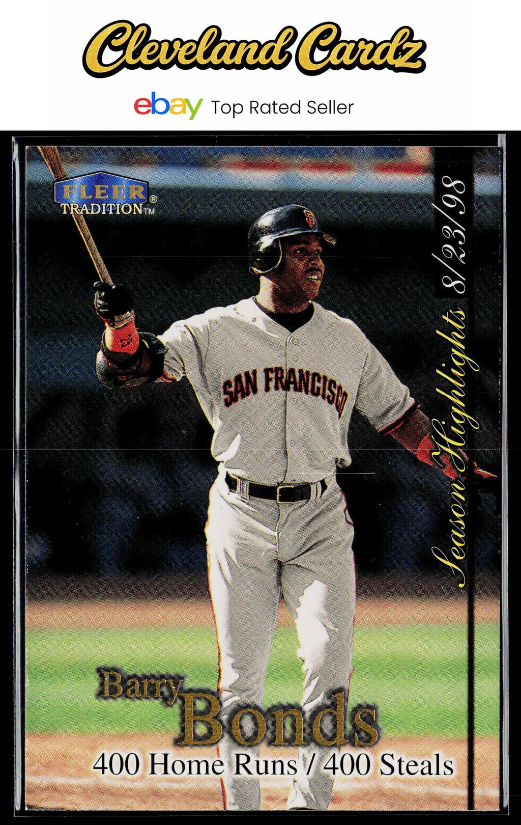 1998 Fleer Tradition Update #U4 Barry Bonds