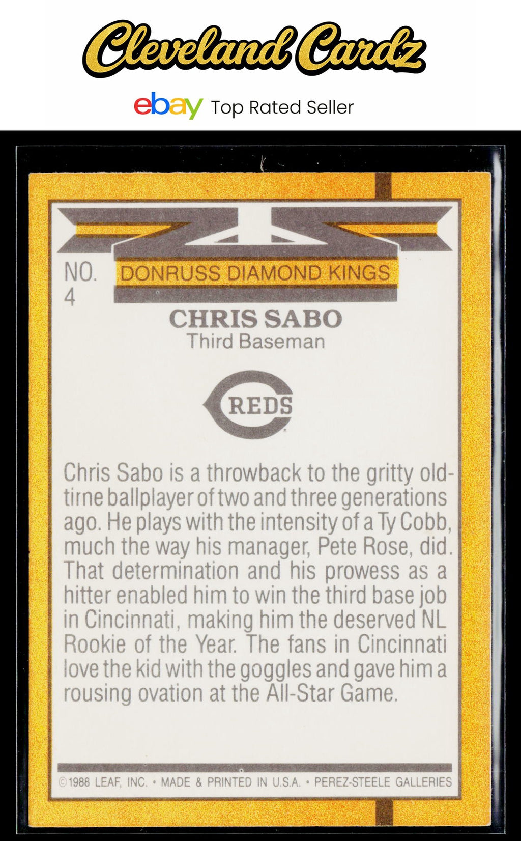 1989 Donruss #4 Chris Sabo