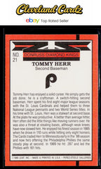 1990 Donruss #21c Tommy Herr