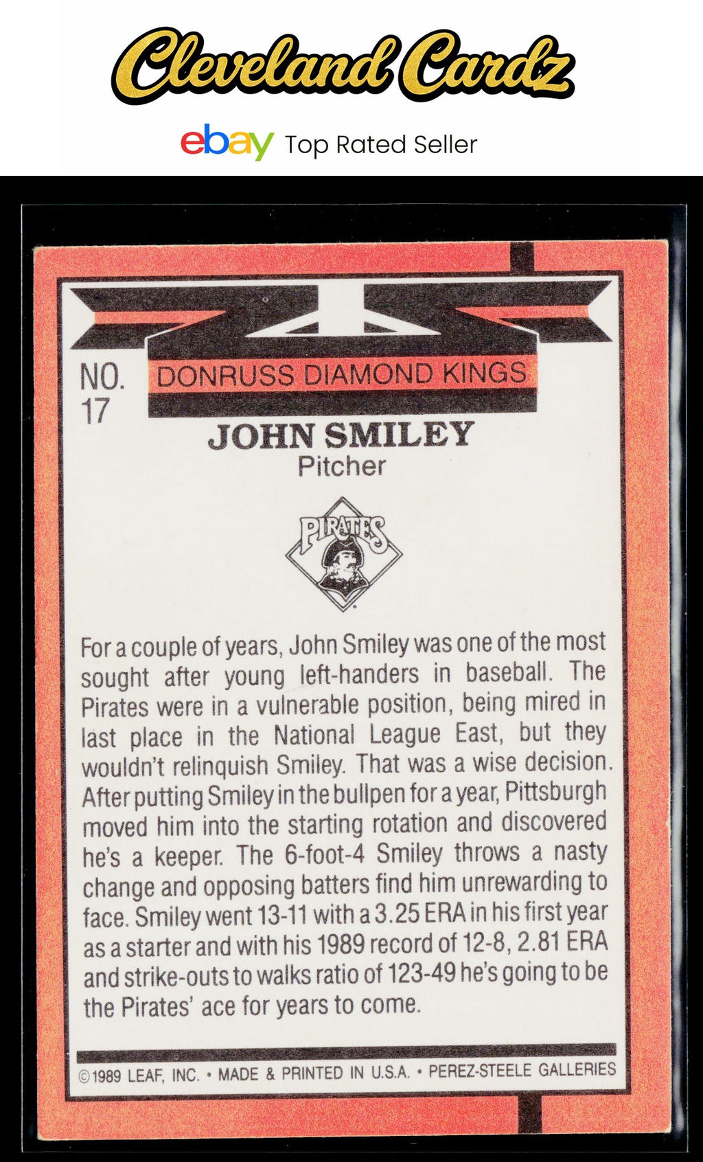 1990 Donruss #17 John Smiley