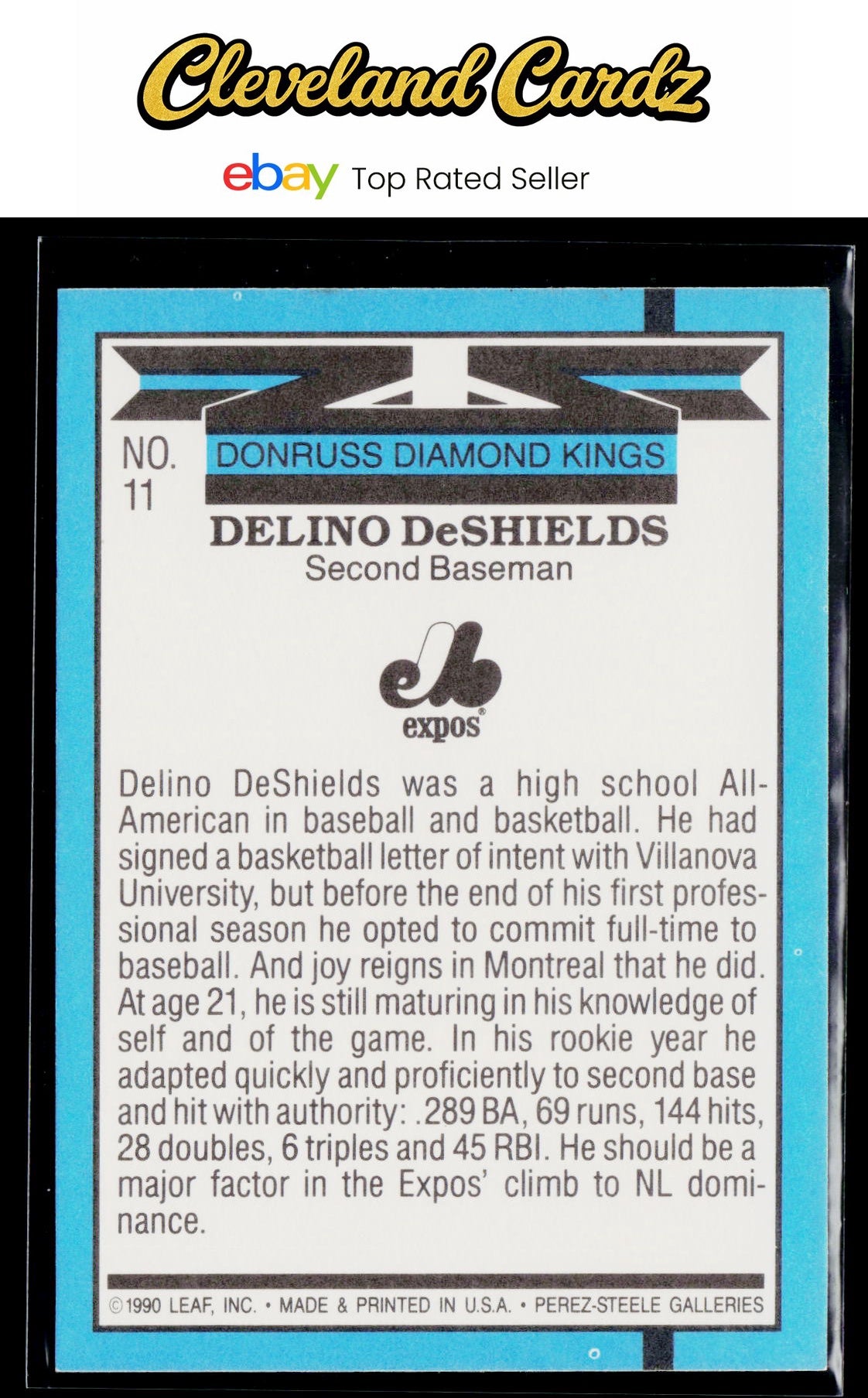 1991 Donruss #11 Delino DeShields